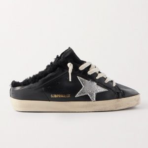 Golden Goose Black and Silver Sneakers